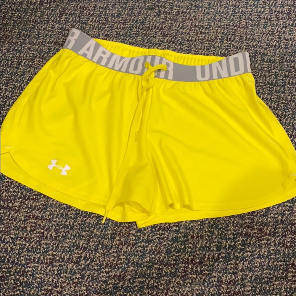 Like new bright yellow (not neon) athletic shorts